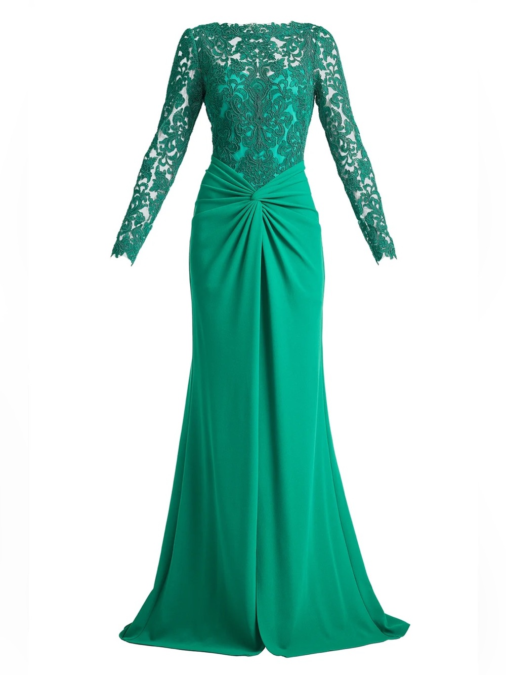 TADASHI SHOJI - LYSANDRA EMBROIDERED CREPE GOWN - Picture 7 of 8